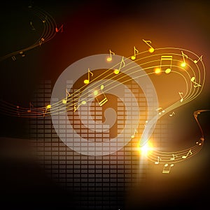 Vector background with musical notes