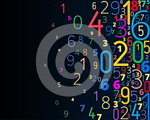 Vector background from numbers