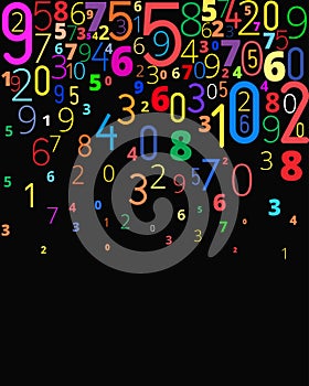 Vector background from numbers