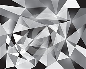 Vector background pattern, white black triangle