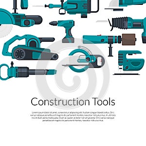 Vector with electric construction tools