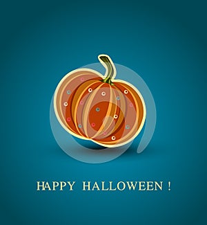 Vector background with a pumpkin