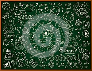 Vector Background With School Blackboard