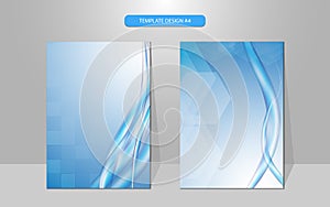 Vector background science concept water wave cover design