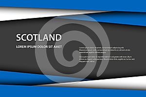 Vector background with Scottish colors and free grey space for your text, Scottish flag, Made in Scotland