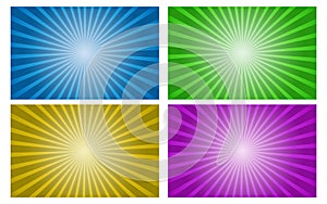 Vector background set of gradient radial