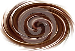 Vector background of swirling chocolate texture