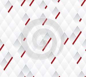 Vector background, white and gray geometric pattern width red lines.