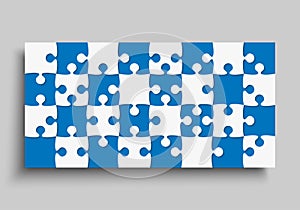 Vector background white piece puzzle frame jigsaw