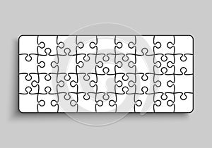 Vector background white piece puzzle frame jigsaw
