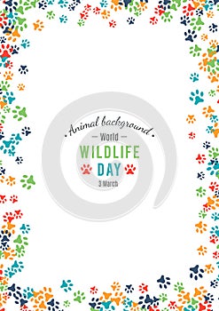 Vector background of world wildlife day