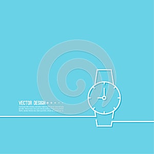 Vector background with wristwatches.