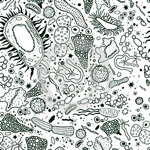 Vector bacteria pattern