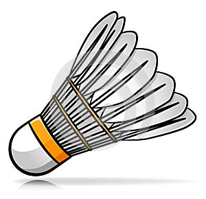 Vector badminton shuttlecock cartoon illustration