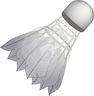 Vector badminton shuttlecock icon. Realistic Vector illustration for web design, logo, icon, app, UI. Isolated on white