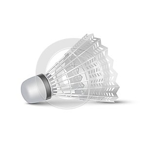 Vector Badminton Shuttlecock Isolated on White