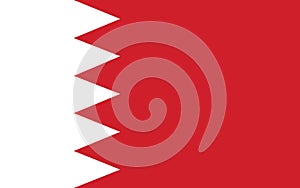 Vector Bahrain flag, Bahrain flag illustration