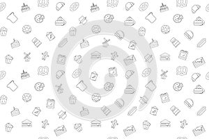 Vector bakery pattern.