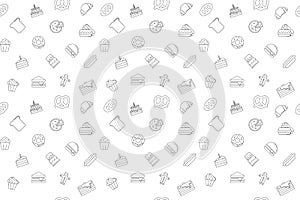 Vector bakery pattern.