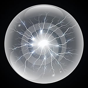 Vector ball lightning or electricity blast storm. for your design