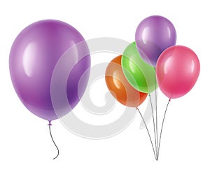 Vector balloons transparency