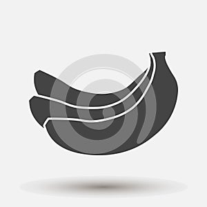 Vector banana icon. Layers grouped for easy editing illustration