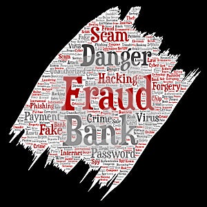 Vector bank fraud payment scam danger paint