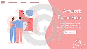 Vector banner of Artwork Excursion concept