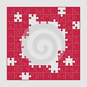 Vector banner background made pieces puzzle jigsaw