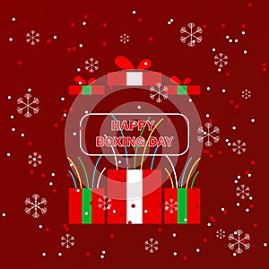 vector banner boxing day template