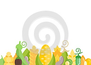 Vector Banner of Cereals and Beans.