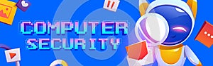 Vector banner of computer security