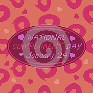 Vector banner design celebrating National complement day every january 24 with colorful and abstract background. National