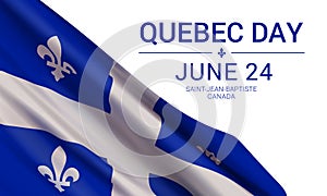 Vector banner design template for Quebec Day (Saint Jean Baptist Day. June 24th)