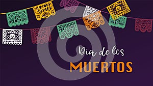 Vector banner for Dia de los Muertos.