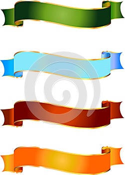 Vector banner of different colours