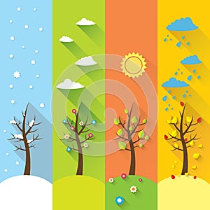 Vector banner - four seasons