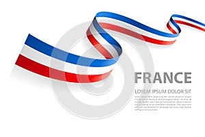 Vector Banner with French Flag colors