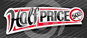 Vector banner for Half Price Sale