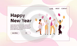 Vector banner of Happy New Year concept