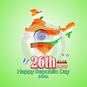 Vector banner of Happy Republic day concept banner