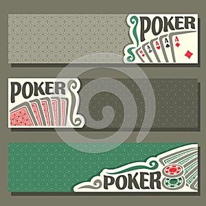 Vector banner of holdem Poker