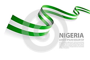 Vector Banner with Nigeria Flag colors photo
