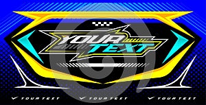 vector Banner racing background editable