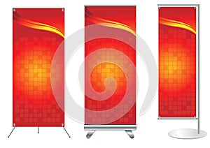 Vector banner stand display photo