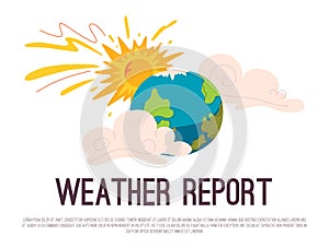 Vector banner of Weather Report concept