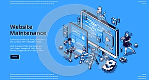 Vector banner of website maintenance