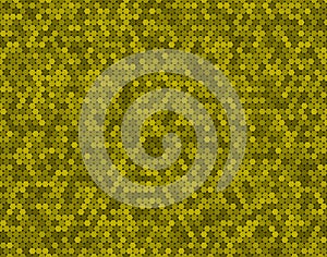 Vector banner yellow random circle mosaic, dots.