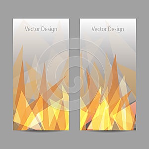Vector banners with abstract flame