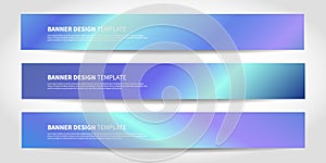Vector banners with abstract neon background. Website headers